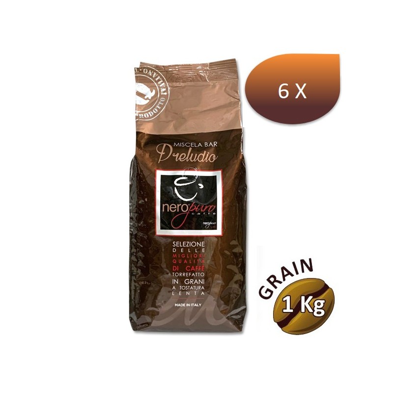 Kaffee in Körnern Miscela Bar Preludio - 1 kg - Nero Puro Kaffee in Körnern Miscela Bar Preludio - 1 kg - Nero Puro
