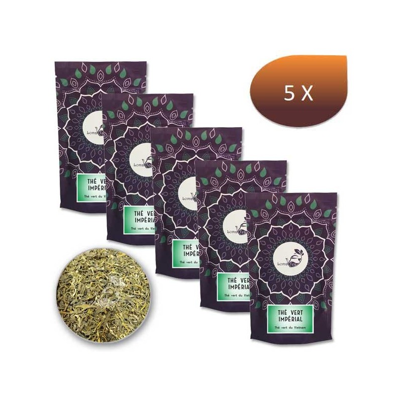 Pack x 5 Thé vert IMPÉRIAL Viêtnam LOMATEA VRAC 100G