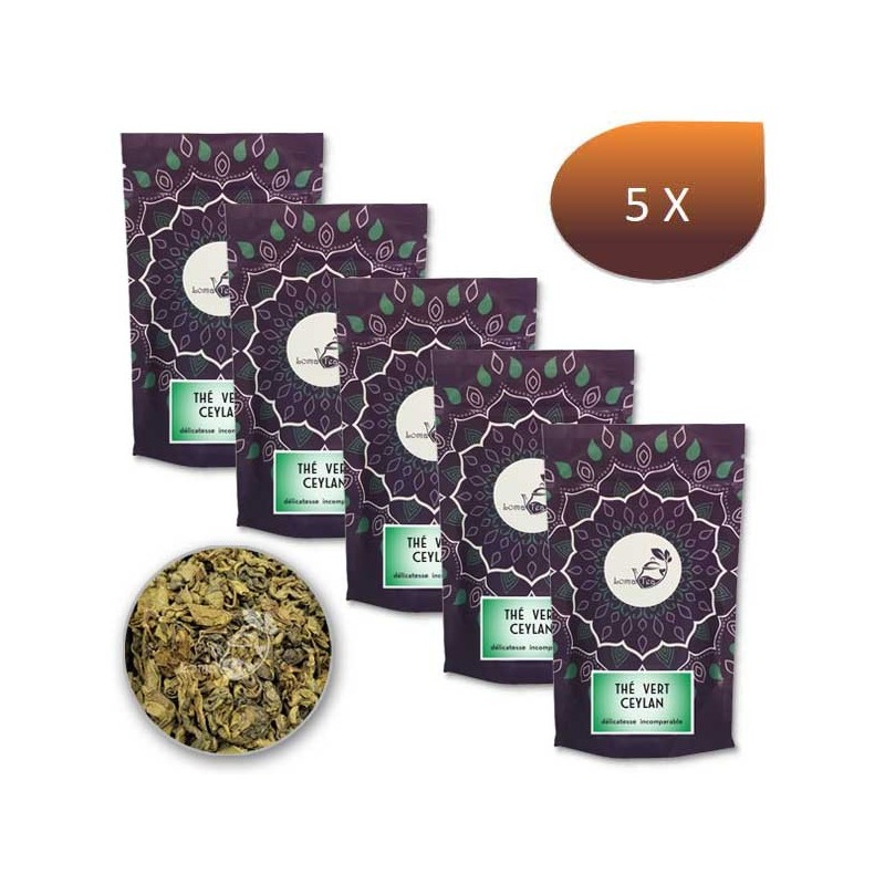 Pack x 5 Thé vert CEYLAN MELFORT LOMATEA VRAC 100g Pack x 5 Thé vert CEYLAN MELFORT LOMATEA VRAC 100g