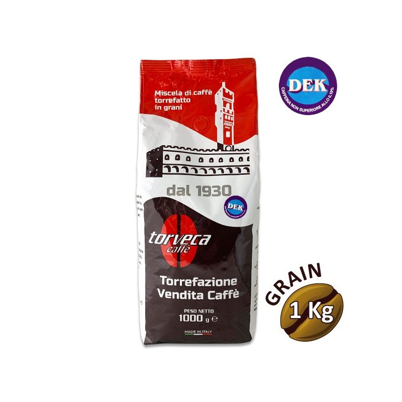 Café grain DECAFEINE - 1 Kg - TORVECA Café grain DECAFEINE - 1 Kg - TORVECA