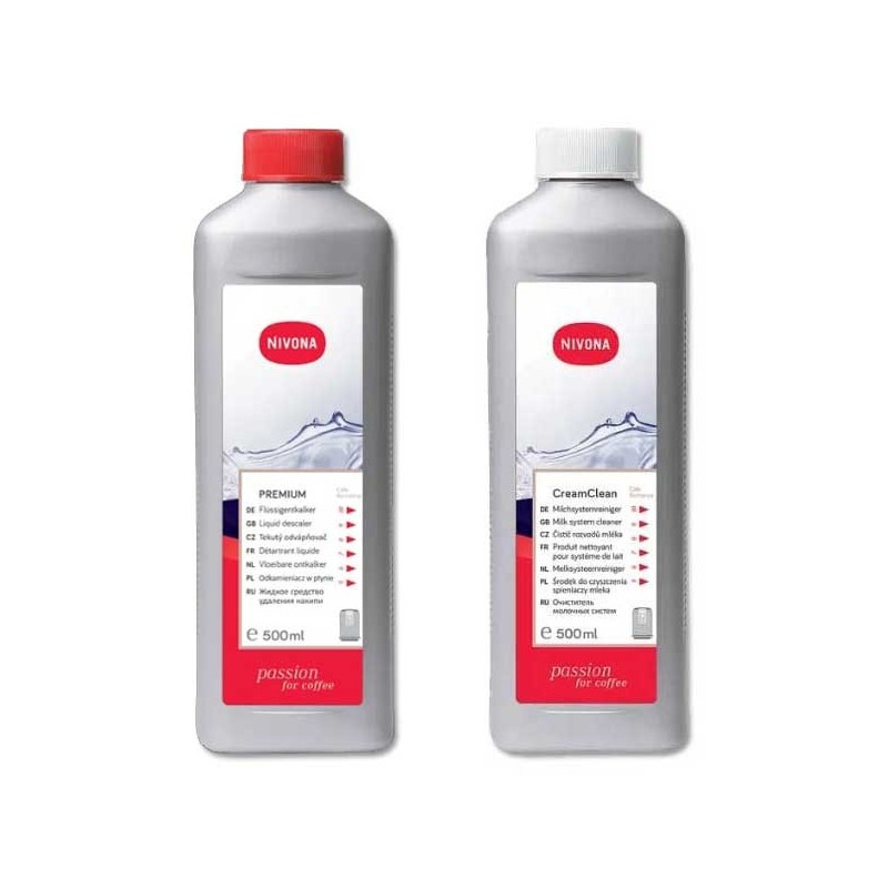 Kit entretien NIVONA détartrant NIRK703 et nettoyant liquide NICC705 Kit entretien NIVONA détartrant NIRK703 et nettoyant liquide NICC705