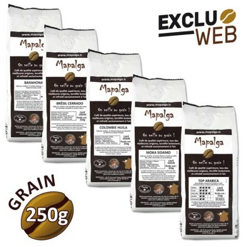 Pack économique cafés MAPALGA 250g