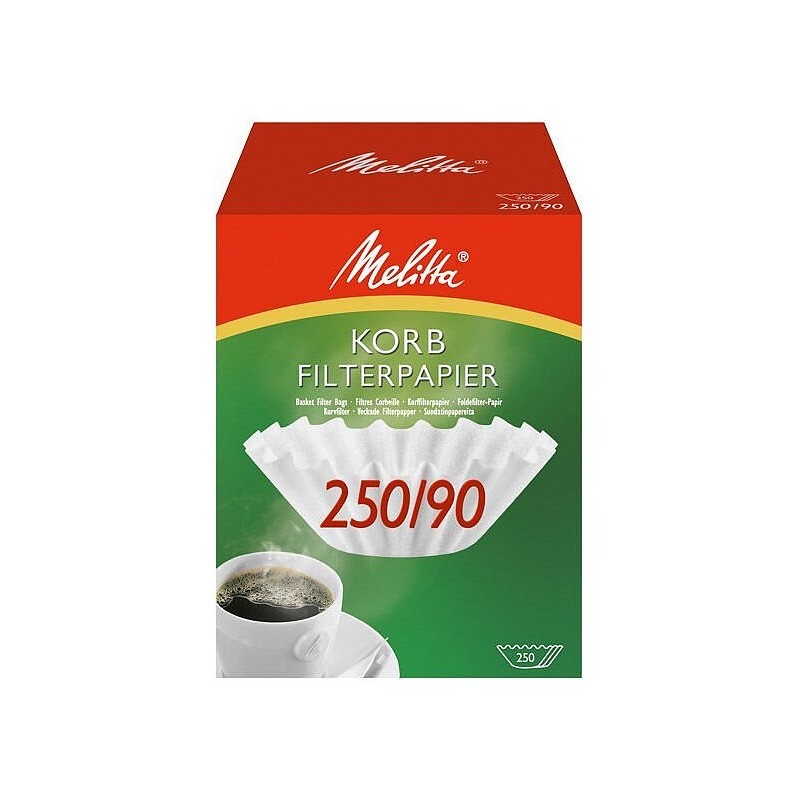 Filtro de café com papel de cesta 250 peças 5900459 Melitta Filtro de café com papel de cesta 250 peças 5900459 Melitta