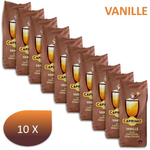 Pack x10 Café cappuccino VANILLE CAPRIMO 1 Kg