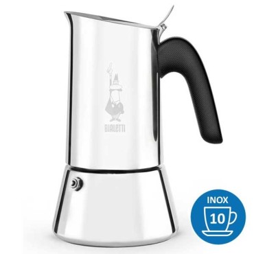 Indução de cafeteira Bialetti Indução Venus Express Aço inoxidável 10 xícaras