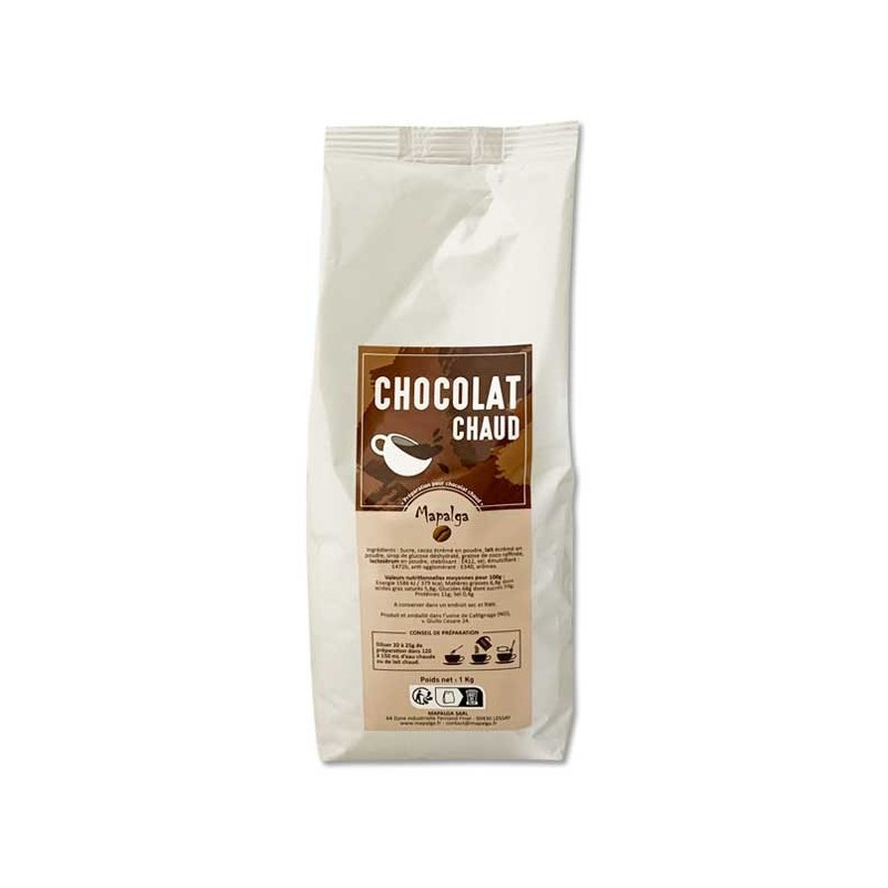 Chocolat chaud instantané 25% cacao - 1 kg MAPALGA Chocolat chaud instantané 25% cacao - 1 kg MAPALGA