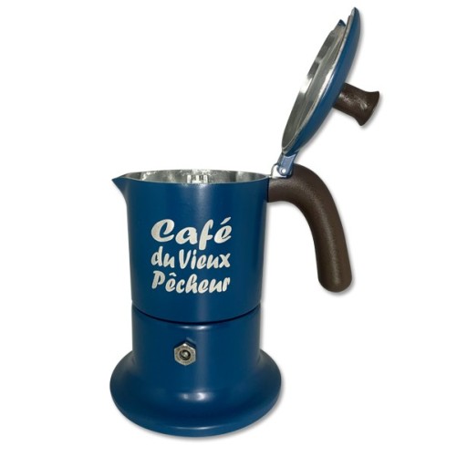 Cafetière italienne Moka Classique 3 Tasses CAFÉ DU VIEUX PÊCHEUR tous feux - ANGELINA