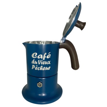 Cafetière italienne Moka Classique 6 Tasses CAFÉ DU VIEUX PÊCHEUR tous feux - ANGELINA