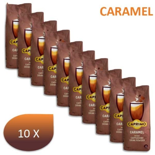 Pack x10 Café cappuccino CARAMEL CAPRIMO 1 Kg