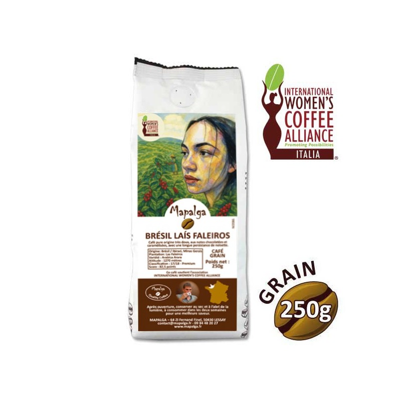 Café des femmes grain pure origine BRESIL LAÍS FALEIROS -250g - MAPALGA Café des femmes grain pure origine BRESIL LAÍS FALEIROS -250g - MAPALGA