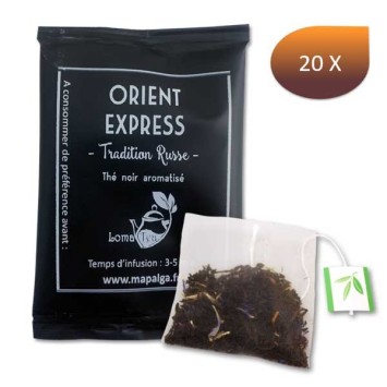 Schwarzer Tee Orient Express lomatea x 20 individuelle Infundierung