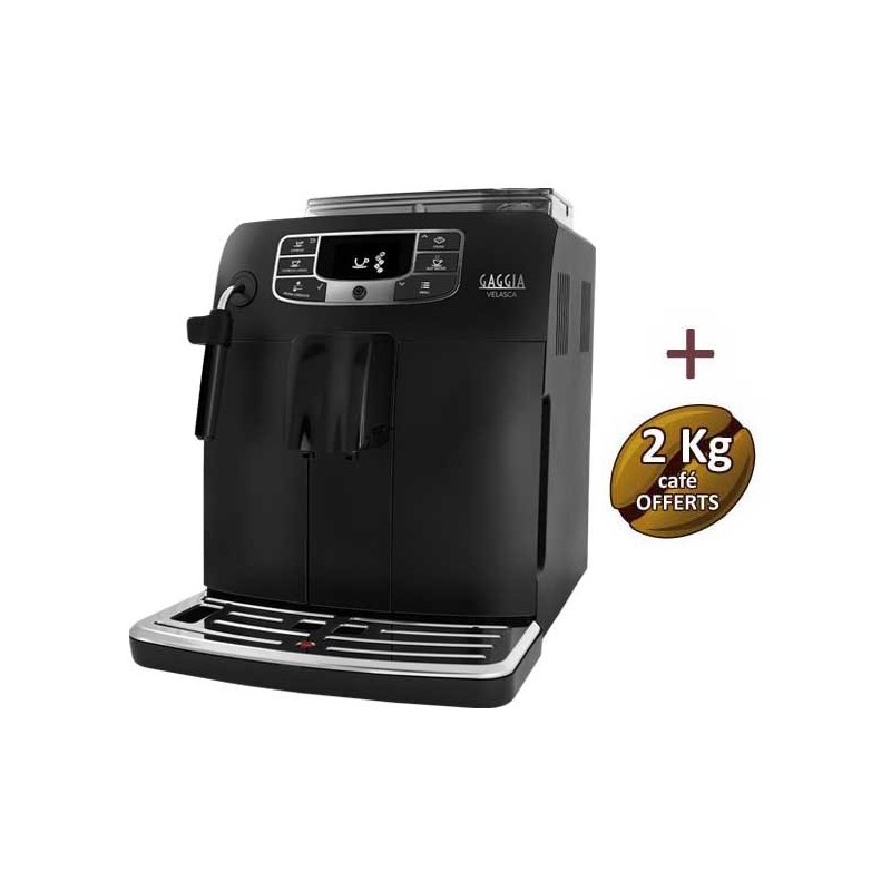 Machine à café automatique VELASCA BLACK RI8260/01 GAGGIA + 2 kg de café OFFERTS Machine à café automatique VELASCA BLACK RI8260/01 GAGGIA + 2 kg de café OFFERTS