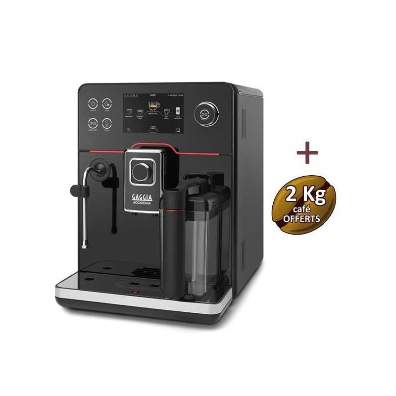 Machine à café automatique ACCADEMIA GLASS RI9781/01 - GAGGIA + 2 Kg de café OFFERTS Machine à café automatique ACCADEMIA GLASS RI9781/01 - GAGGIA + 2 Kg de café OFFERTS