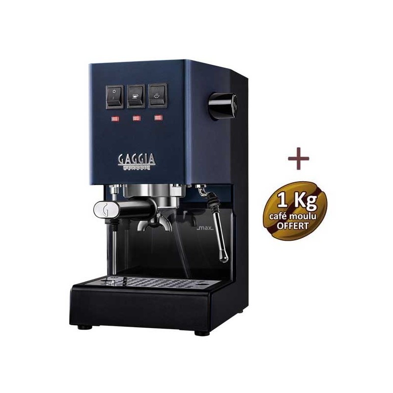 Machine à café espresso CLASSIC E24 JUNGLE GREEN GAGGIA RI9481/17 + 1 Kg de café moulu OFFERT