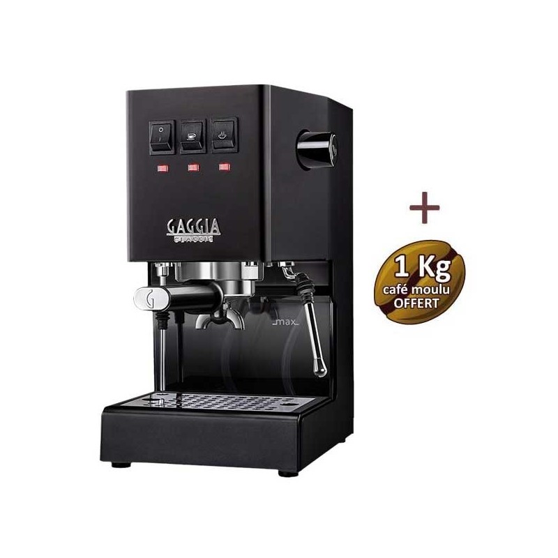 Machine à café espresso CLASSIC E24 THUNDER BLACK GAGGIA RI9481/14 + 1 Kg de café moulu OFFERT Machine à café espresso CLASSIC E24 THUNDER BLACK GAGGIA RI9481/14 + 1 Kg de café moulu OFFERT