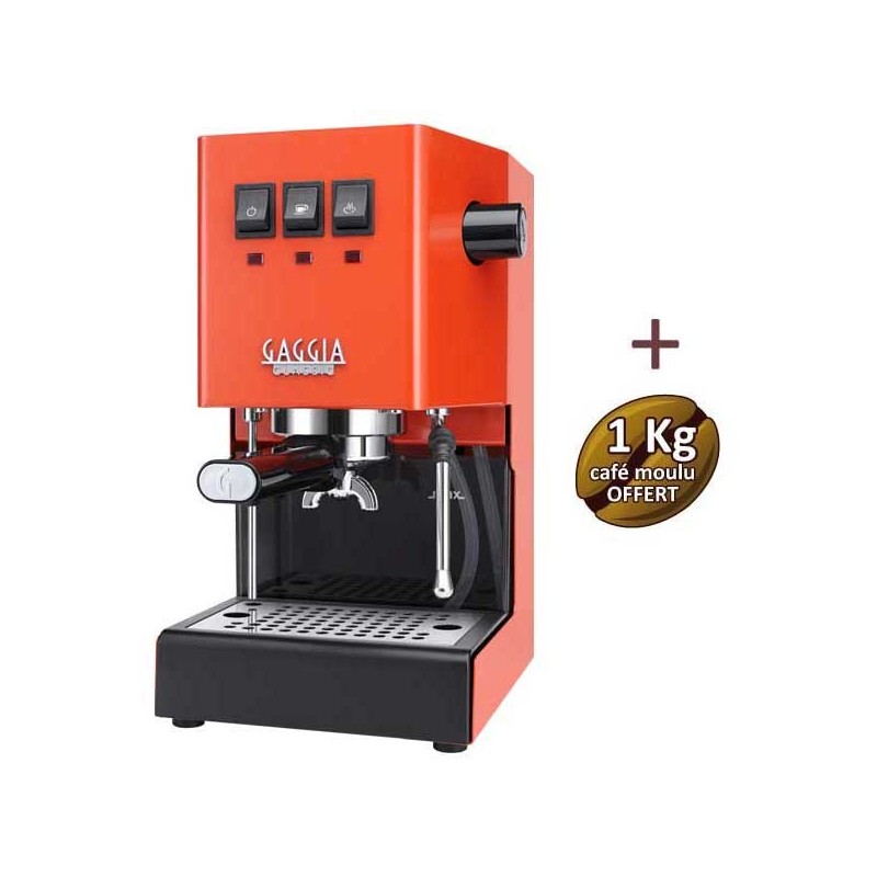 Machine à café espresso CLASSIC E24 LOBSTER RED GAGGIA RI9481/19 + 1 Kg de café moulu OFFERT Machine à café espresso CLASSIC E24 LOBSTER RED GAGGIA RI9481/19 + 1 Kg de café moulu OFFERT