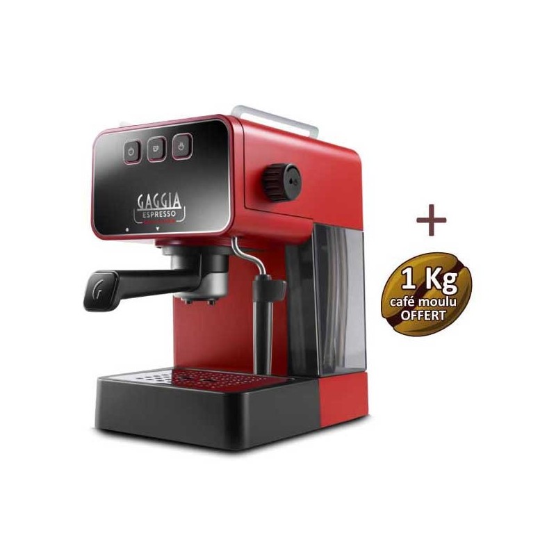 Machine à café ESPRESSO EVOLUTION LAVA RED GAGGIA EG2115/03 + 1 Kg de café OFFERT Machine à café ESPRESSO EVOLUTION LAVA RED GAGGIA EG2115/03 + 1 Kg de café OFFERT