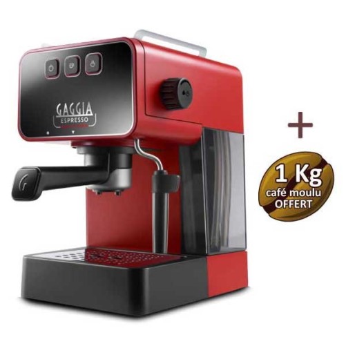 Machine à café ESPRESSO EVOLUTION LAVA RED GAGGIA EG2115/03 + 1 Kg de café OFFERT