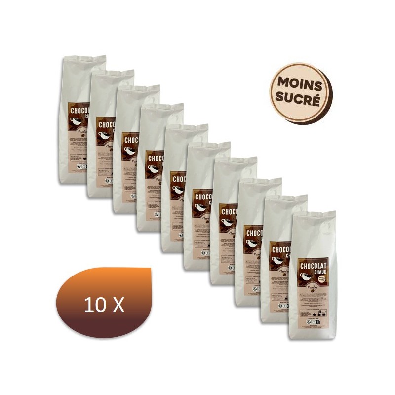 Pack x 10 Chocolat chaud instantané moins sucré - 1 Kg - MAPALGA Pack x 10 Chocolat chaud instantané moins sucré - 1 Kg - MAPALGA