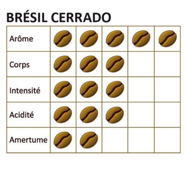 Café grain pure origine BRESIL CERRADO - 250g - MAPALGA